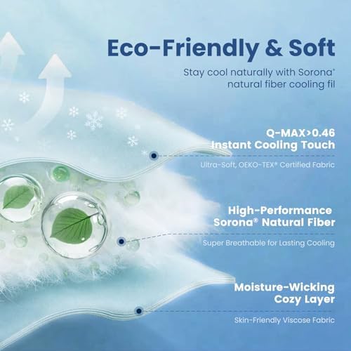 Cozy Bliss Cooling Comforter King Size x Sorona® Viscose Natural Fiber, Reversible Silky Smooth Cooling Blanket with Q-Max＞0.45 for Hot Sleepers & Night Sweats, Cool Grey, 106"x90"