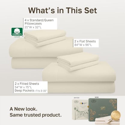 California Design Den 2 Pack 600 Thread Count Full Size Bed Sheets Sets