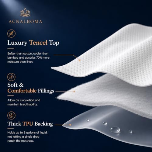 Queen Mattress Protector Tencel Luxury 100% Waterproof Mattress Cover