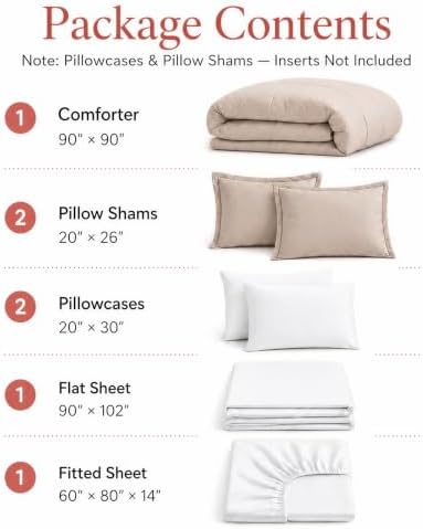 weigelia Queen Comforter Set with Sheets - 7 Pieces Bed in a Bag Queen