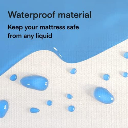 Niagara Waterproof Mattress Protector Twin 39x75 Cover Deep Pocket Breathable Noiseless 8-20Inches Bed Smooth Jersey Mattress Pad Cover Fully Ultra Thin Polyester