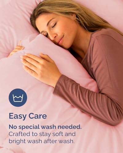 King Standard Pillow Cases Set of 6 - Soft Pillowcase Covers - Baby Pink