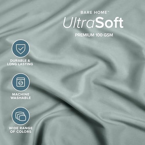 Bare Home Twin Fitted Sheet - 1800 Ultra-Soft (Twin, Sea Spray)