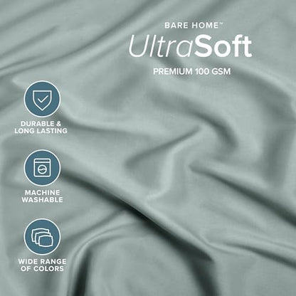Bare Home Twin Fitted Sheet - 1800 Ultra-Soft (Twin, Sea Spray)