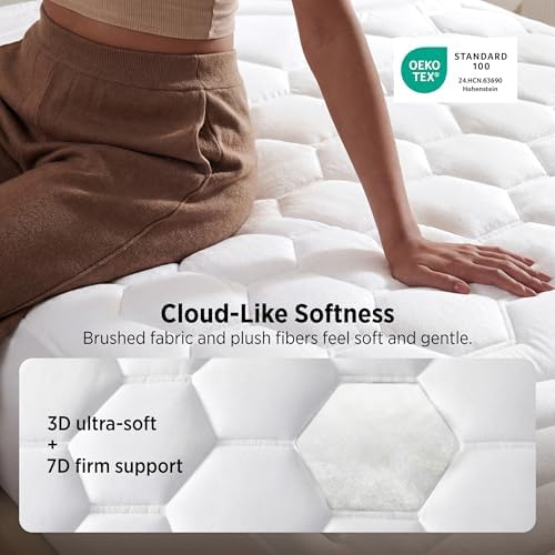 Bedsure RV Short Queen Mattress Pad Topper with 8-21 Inches Deep Pocket