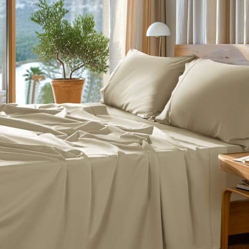 SONORO KATE 1000 Series 100% Egyptian Cotton Queen Sheet Set,4 Pieces