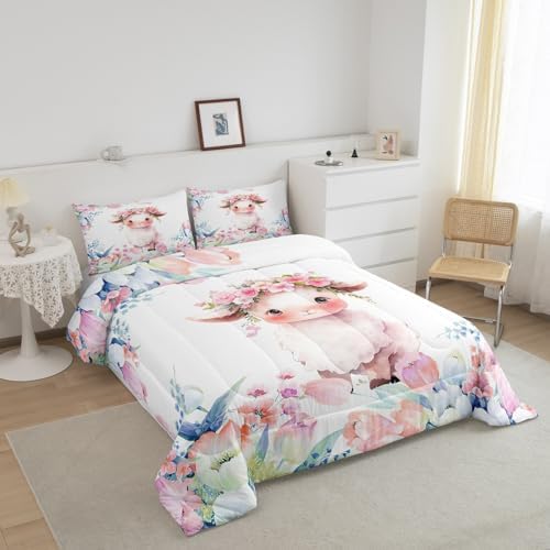 Feelyou Cute Sheep Comforter Set Twin Size Boys Girls Teens
