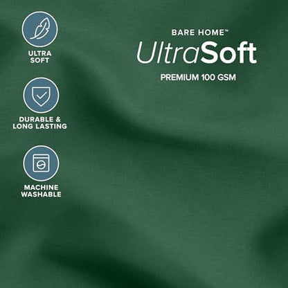 Bare Home Comforter Set - 1800 Ultra Soft (Twin/Twin XL, Forest Green)