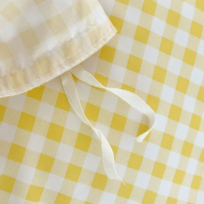NSNLGSGC Yellow Gingham Ruffle Twin Duvet Cover