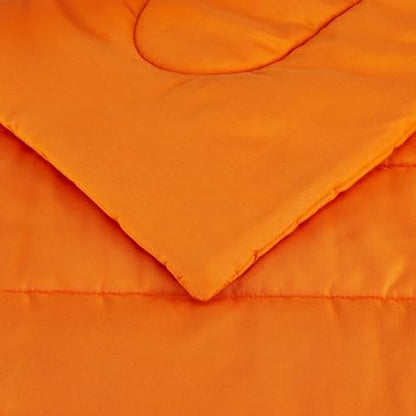 Amazon Basics 2-Piece Soft Microfiber Kids' Comforter and Pillow Sham Set, Twin, Bright Orange, Solid