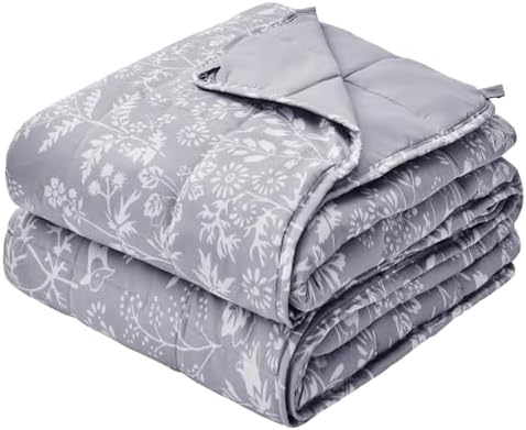 yescool Weighted Blanket for Adults 20lbs Twin Size, 48" x 72", Pearl Grey