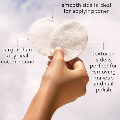 Sky Organics Organic Cotton Dual-Textured Large Pads, Chlorine-Free, 60ct
