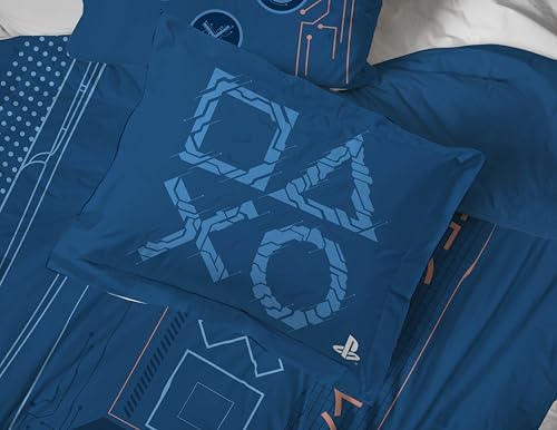 Jay Franco Kids Bed Set, Blue, PlayStation, 7 Piece Queen