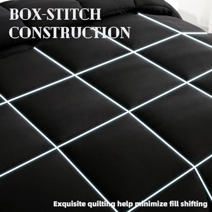 DOWNCOOL Comforters California King Size,Black Duvet Insert,Lightweight
