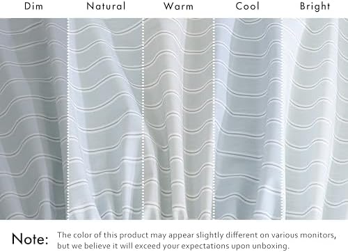 RUVANTI 100% Cotton Queen Sheets, Percale Queen Sheet Set, Horizon Stripes