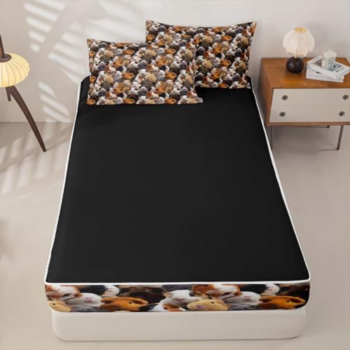 Feelyou Guinea Pig Cavy Comforter Set Queen Size Girls Boys Kids