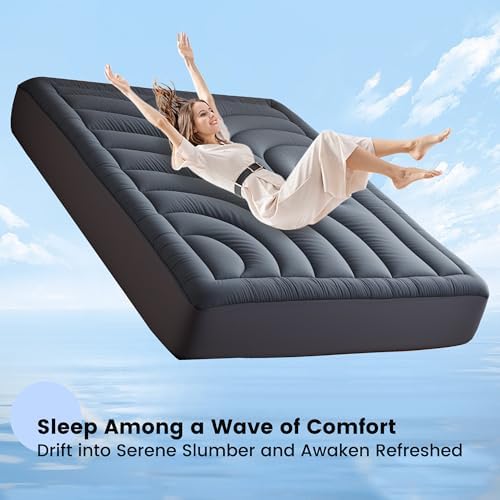 Waterproof Mattress Pad Full, Quilted Fitted Full Mattress Protector
