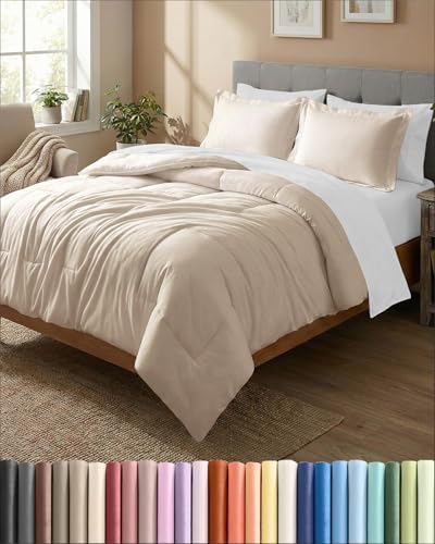 King Comforter Set - Wheat Bedding for All Seasons - Soft 3 Piece Bed Set