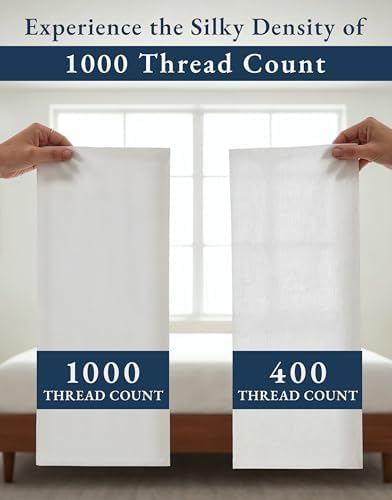 LANE LINEN California King Sheet Sets 100% Egyptian Cotton Sateen - White