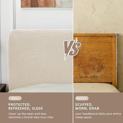 Bed Headboard Cover King, Stretch Head Board Slipcover Washable