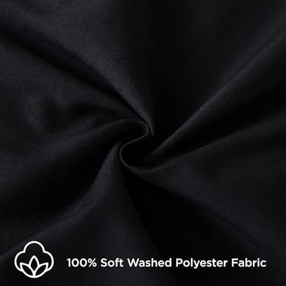 Andency Black Ruffle Duvet Cover Full, Shabby Chic Farmhouse Bedding Set