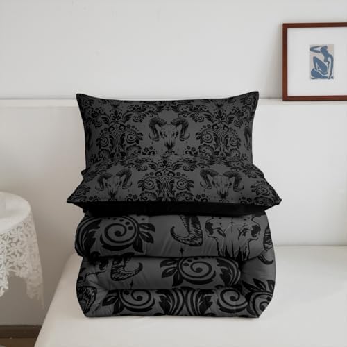 Feelyou Gothic Comforter Set Twin Size Bedding Set