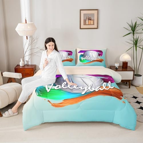 Feelyou Volleyball Comforter Set Queen Size for Kids Boys Girls