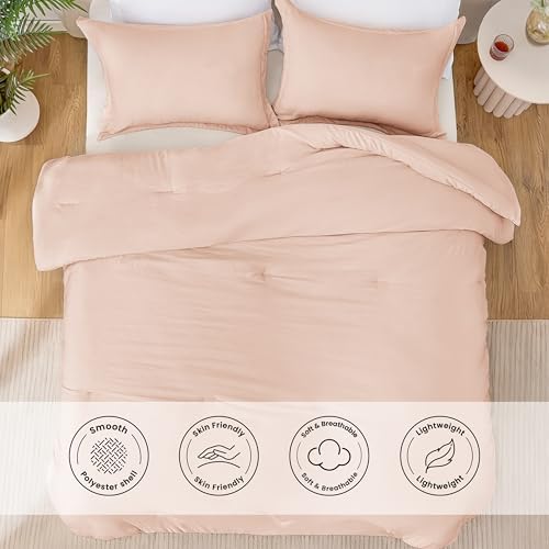 Love's cabin Pink Twin/Twin XL Comforter Set, 2-Piece Prewashed Bed Set