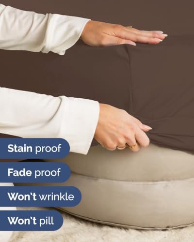 CGK Linens 2 Pack Extra Deep Full Fitted Sheets - Brown