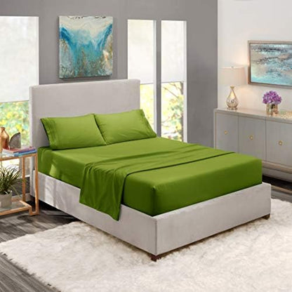 Nestl Full XL Sheet Set - Bed Sheets - Calla Green - 4-Piece Deep Pocket