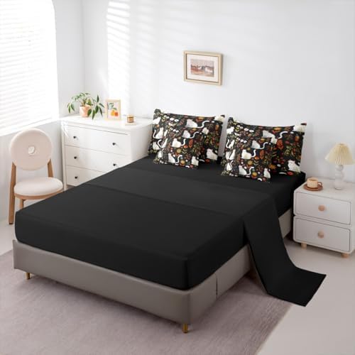 Feelyou Cute Cat 7 Piece Bedding Set for Kids