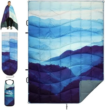 Camping Blanket Puffy Camp Blanket Large Outdoor Blanket