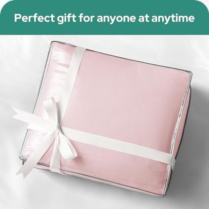 HOMEIDEAS Queen Size Bed Sheets - 6 Piece Set (Pale Pink) - Extra Soft Brushed Microfiber 1800 Bedding Sheets, Deep Pocket, Wrinkle & Fade Free