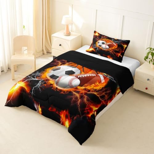 Erosebridal 3D Sports Print Bedding Sets Twin -