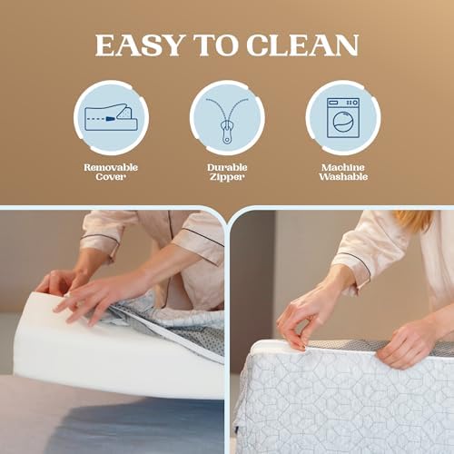 FeelAtHome Queen Bed Gap Filler, 0-8" Adjustable Headboard Wedge Pillow