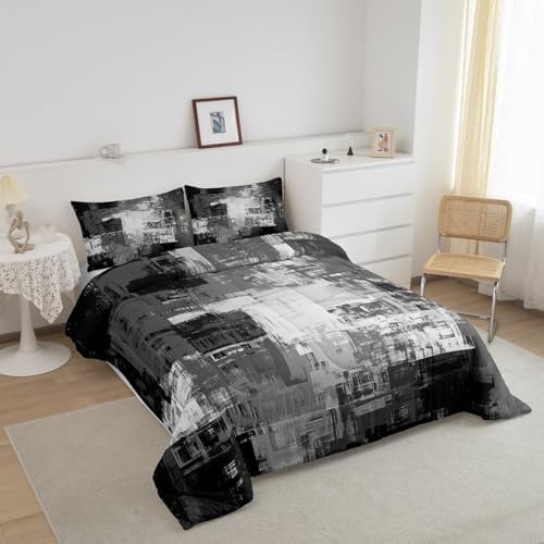 Feelyou Buffalo Check Ombre Comforter Set King Size Kids Duvet