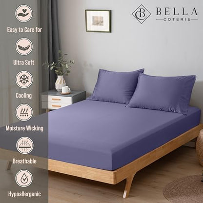 Bella Coterie | Luxury Bamboo Viscose Full Size Fitted Sheet Only