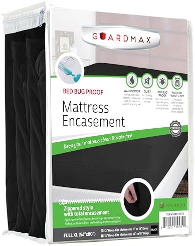 Guardmax Full XL Mattress Protector Zippered, Bed Bug Mattress Cover