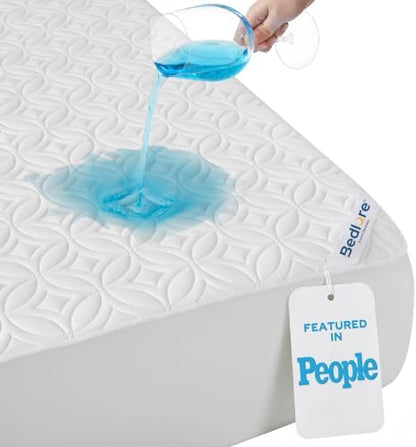 BEDLORE Waterproof Mattress Protector, Full XL Size Mattress Pad