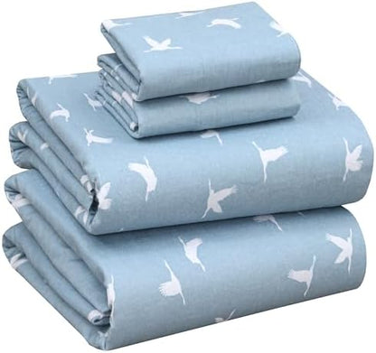 RUVANTI Flannel Sheets Set Full Size,We Fly