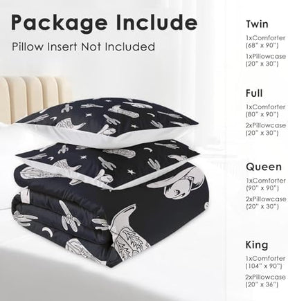 Pamnest Twin Comforter Set, 2 Pieces Western Cactus Bedding, All Season