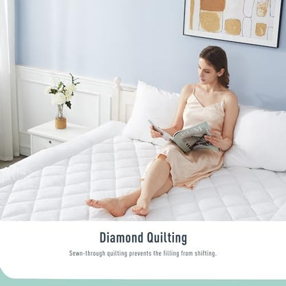 Queen Waterproof Mattress Protector, Cotton Cover, Deep Pocket