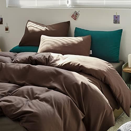 Wellboo Brown Comforter Sets California King Solid Mocha Coffee Bedding Comforters Cal King Women Men Plain Dark Brown Quilts Adults Deep Brownness Modern Chestnut Blankets Brown Bed Farmhouse