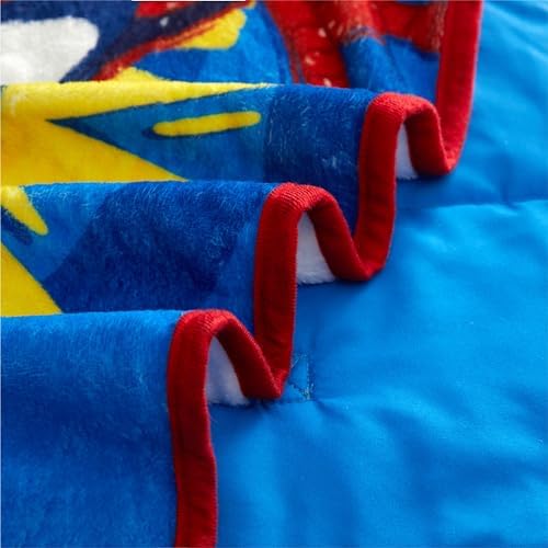 Super Soft Plush Toddler Quilted Nap Mat with Built in Blanket and Pillow