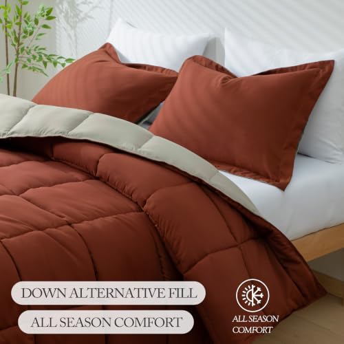 HIG 3pc BRIC King Size Bedding Comforter Set Duvet Insert Blanket