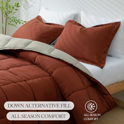 HIG 3pc BRIC King Size Bedding Comforter Set Duvet Insert Blanket