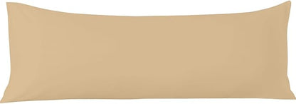 Comfort Beddings Body Pillowcase, 100% Organic Cotton 600 Thread Count Sateen, Soft Cooling Taupe, 1-Pack, Hidden Zipper Closure, Hotel Quality, Fade & Shrink Resistant, 20 x 60 Inches
