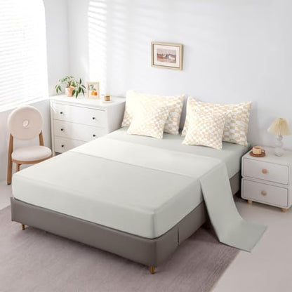 Lucky 8 Ball Comforter Set Full Size,Girly Fashion Y2K 7 Piece Bedding Set For Kids Boys Girls,Coquette Cherry Bow Bed In A Bag With Sheets For Preppy Room Decor,Beige White Checkerboard Plaid Bed Set