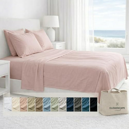 Cloud Scape Millennium Series Egyptian Cotton Sheets King Size, Sepia Rose