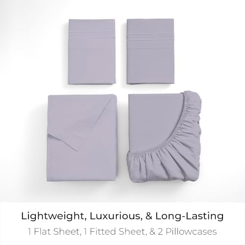 Mellanni Iconic 4-Piece, Ultra Soft Sheet Set (King, Lavender)